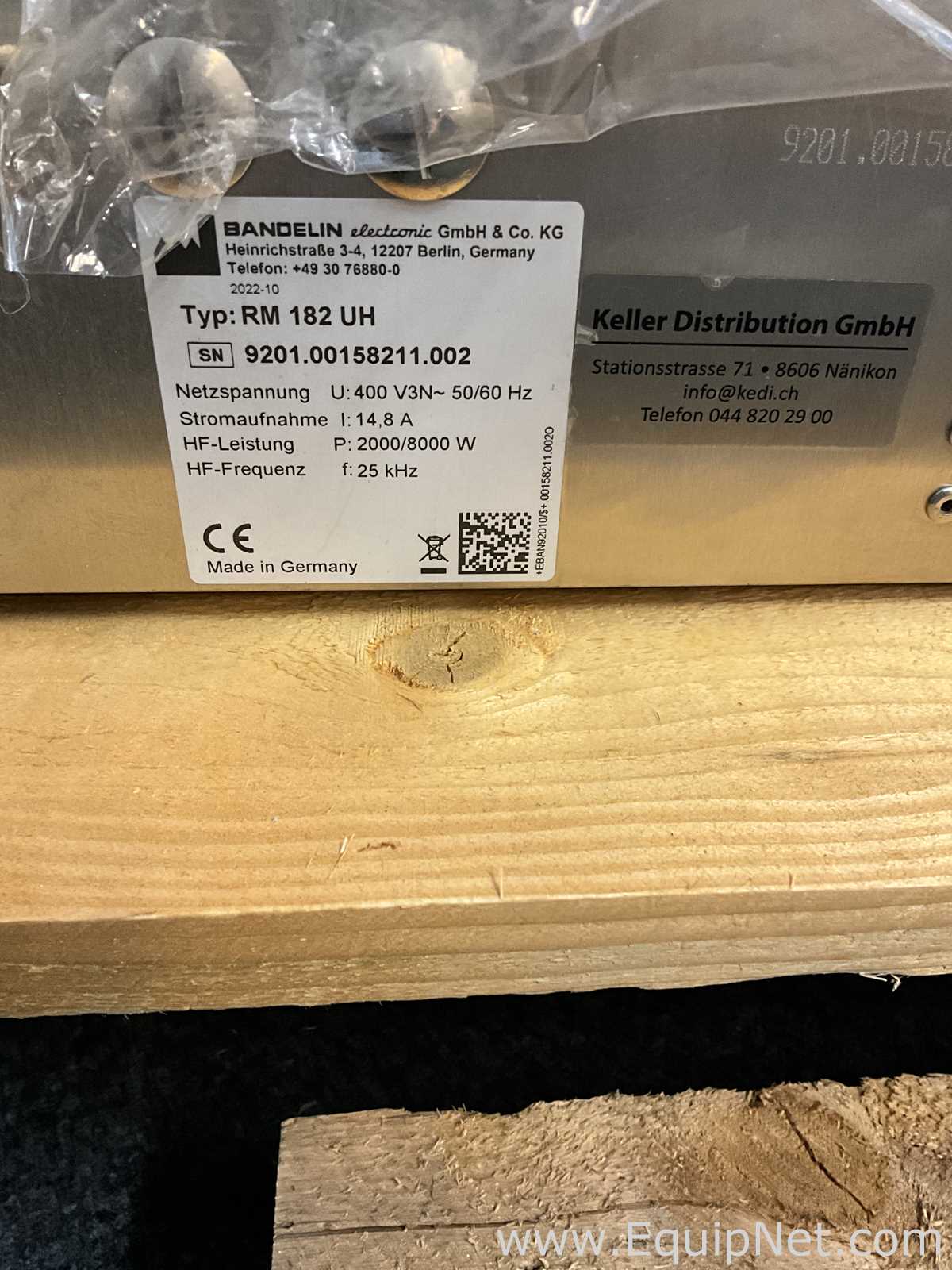 Unused Bandelin RM182UH Ultrasonic Cleaning Bath
