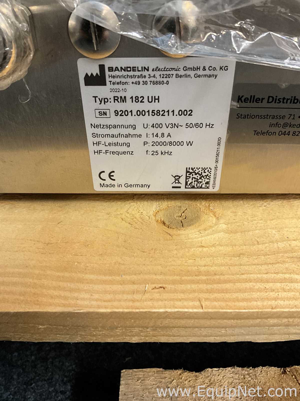 Unused Bandelin RM182UH Ultrasonic Cleaning Bath