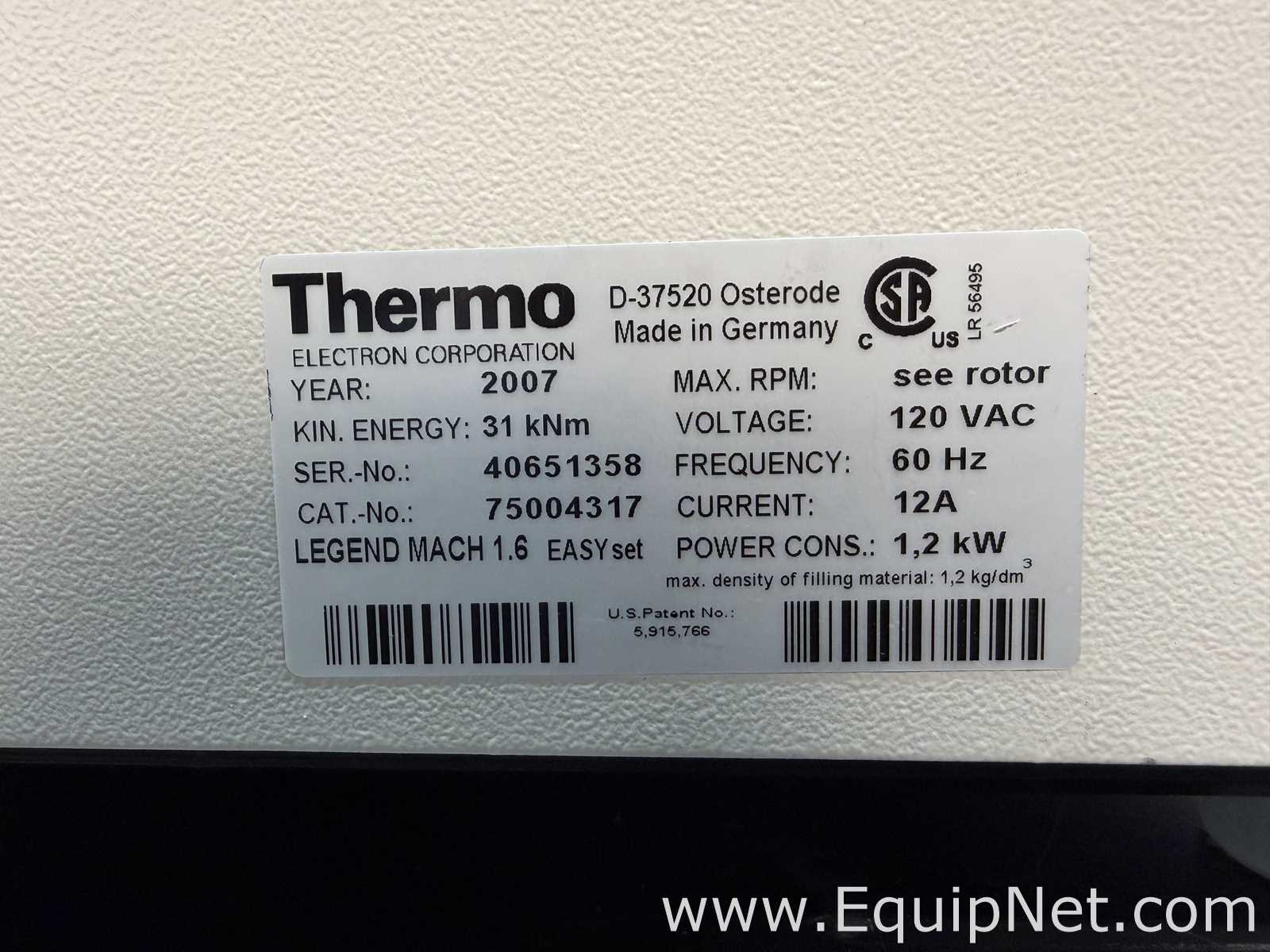 Thermo Electron Sorvall Legend MACH 1.6 Centrifuge