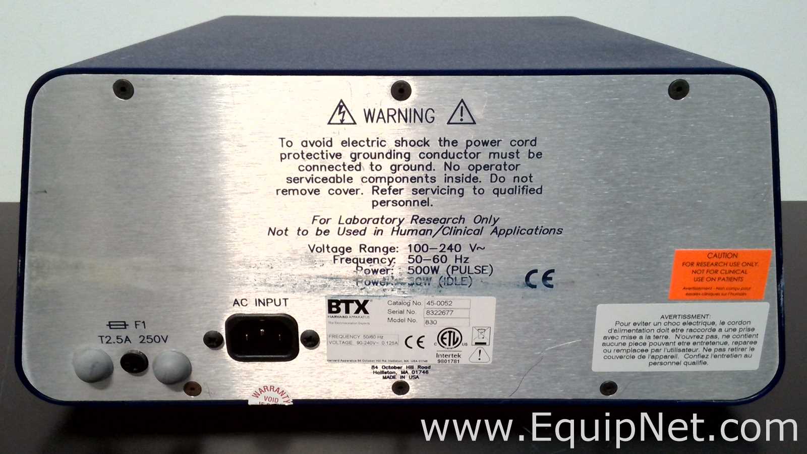 Sistema de Eletroforese BTX Harvard Apparatus  ECM830