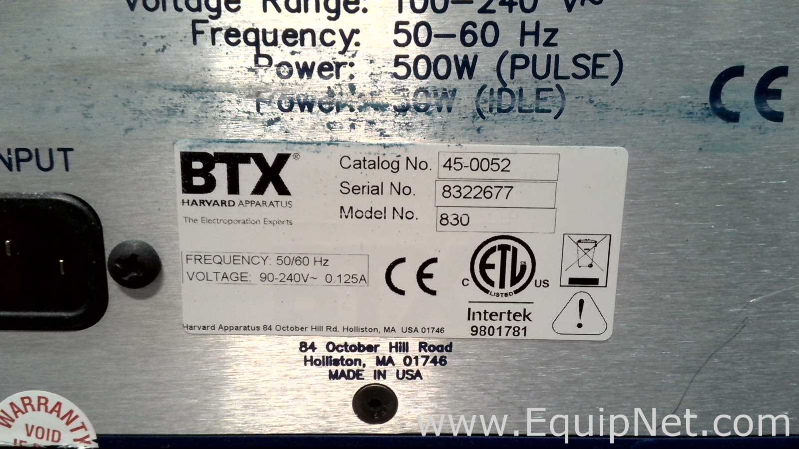 Sistema de Eletroforese BTX Harvard Apparatus  ECM830