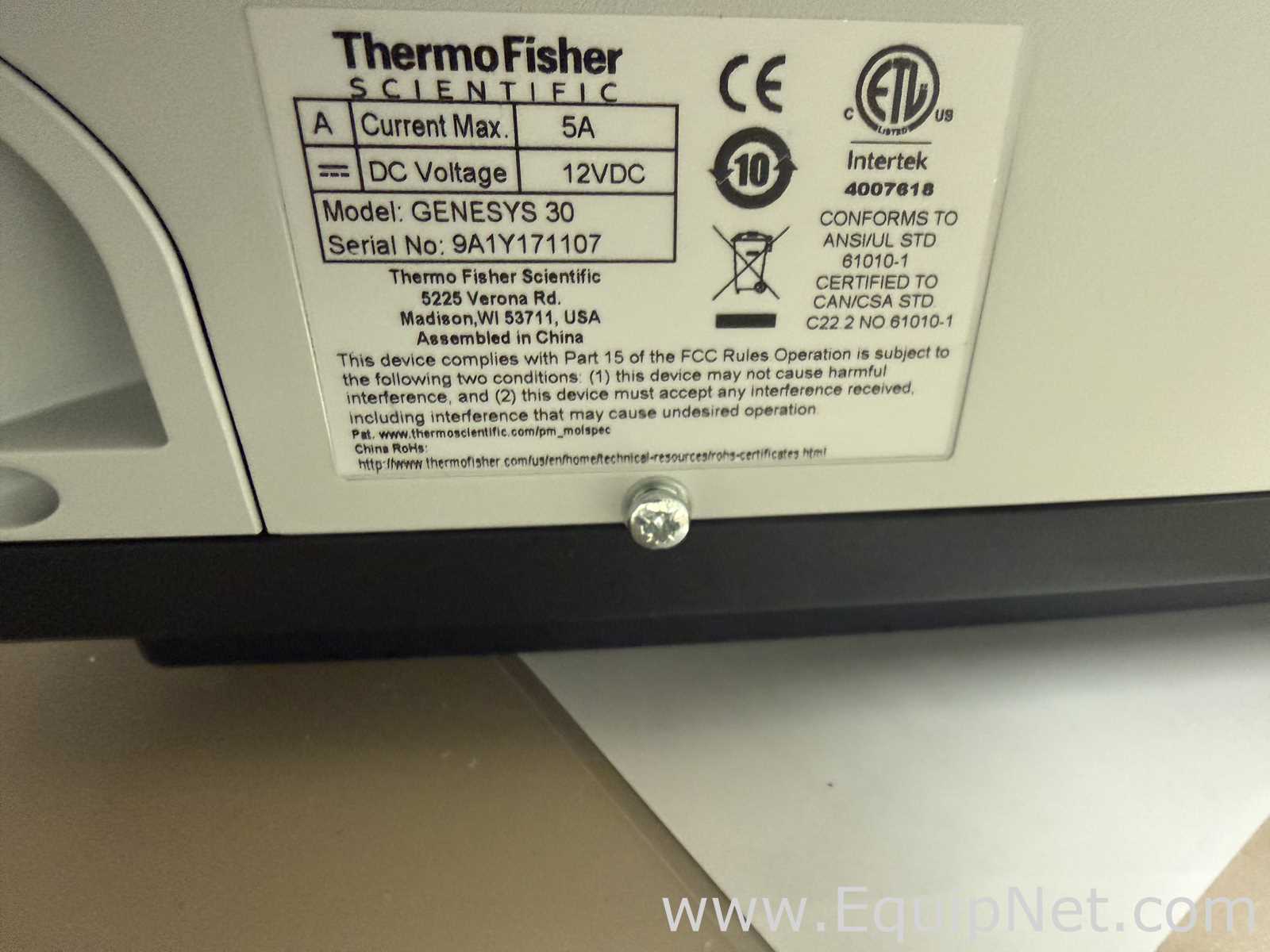 Espectrofotómetro Thermo Fisher Scientific Genesys 30