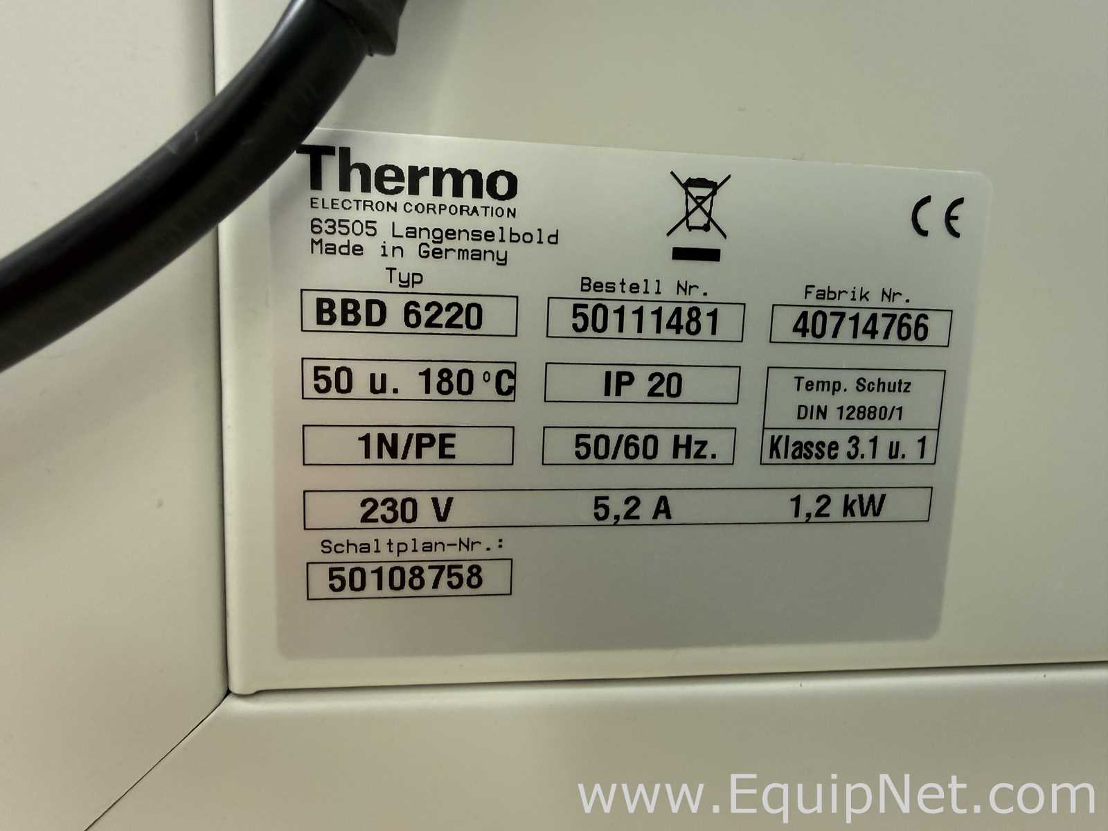 Incubadora Thermo Electron Corporation BBD 6220