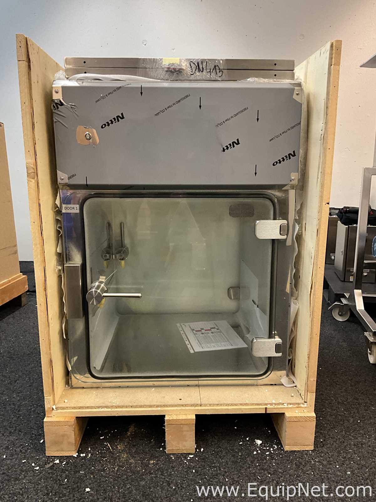 Unused Custom Made Material Airlock Double Door Clean Rom Transfer Hatch