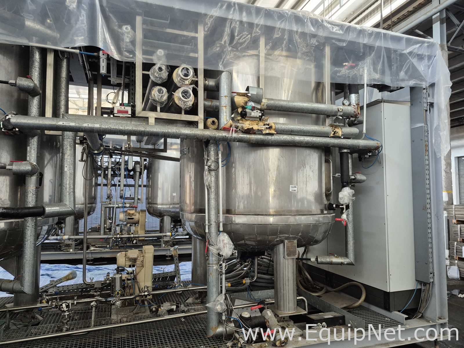 NETZSCH Milling Extension Skid 2-2 - Two 4,000 L Mixing Tanks with Tornado Pump and Control Panel