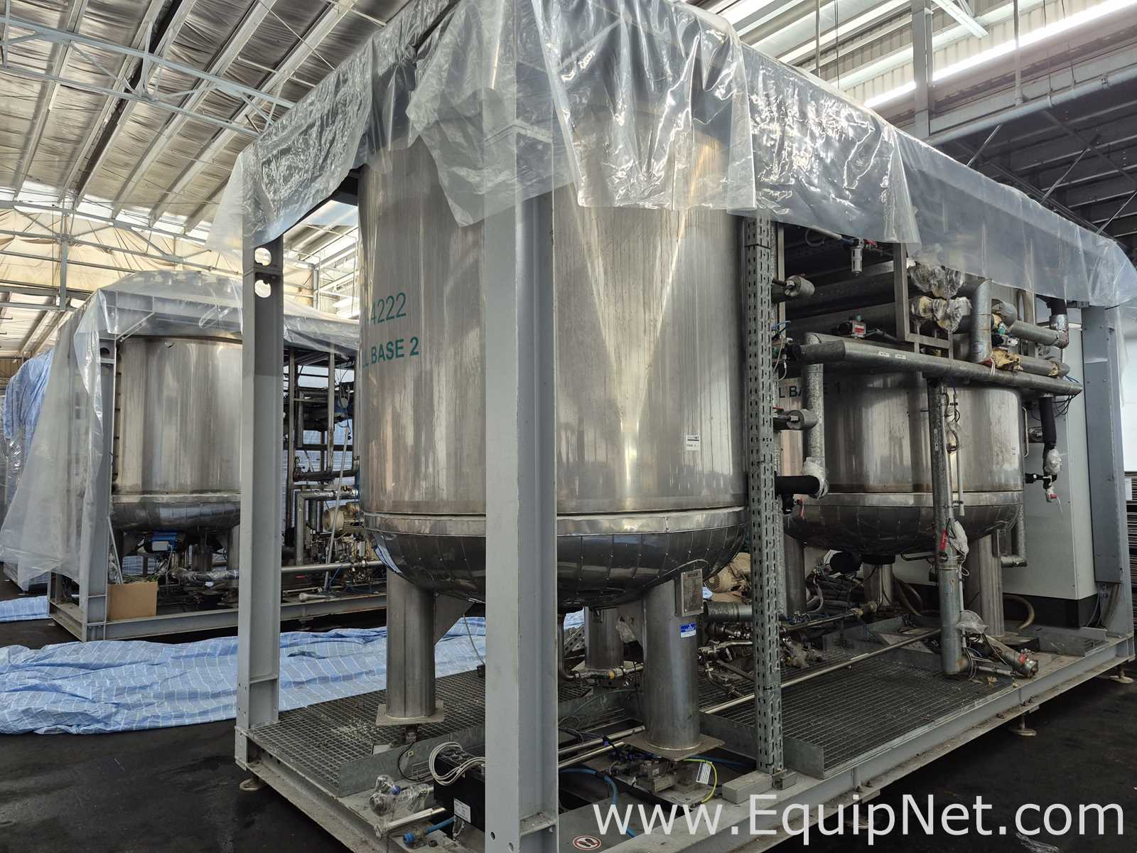 NETZSCH Milling Extension Skid 2-2 - Two 4,000 L Mixing Tanks with Tornado Pump and Control Panel