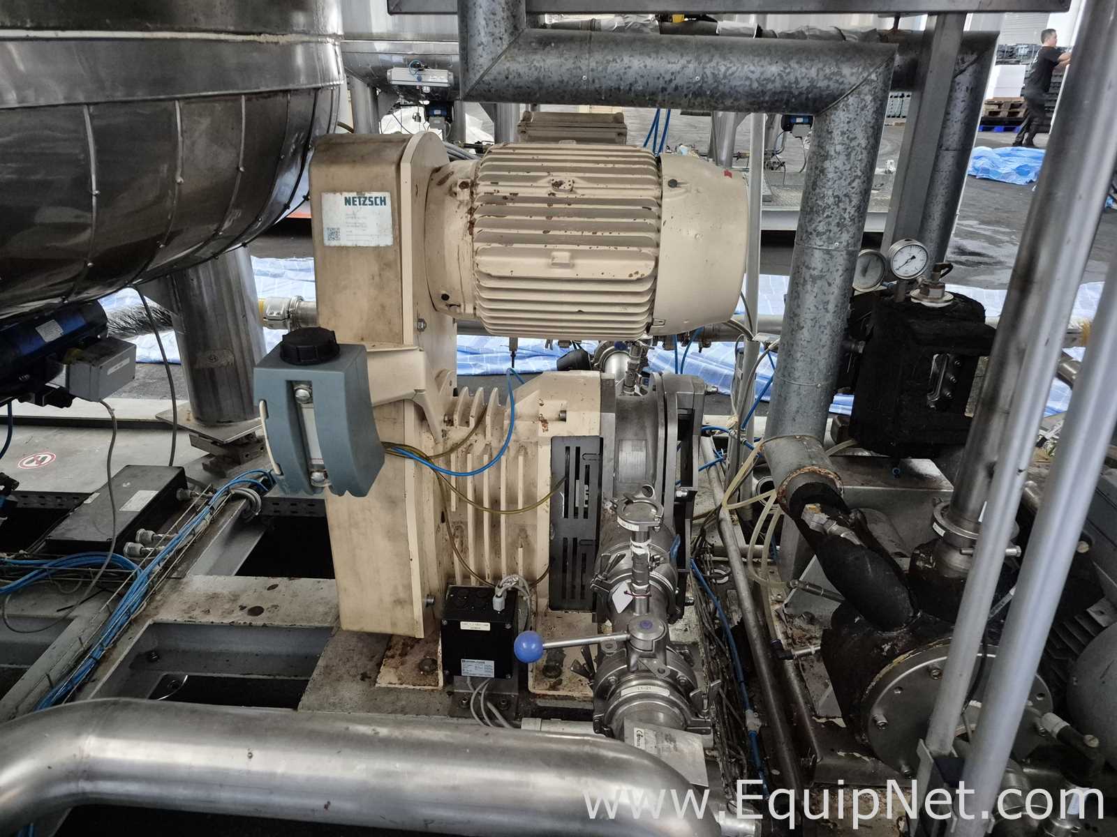NETZSCH Industrial Premix Extension Skid 1-2 - Two 4,000 L Agitator Tanks, Maxshear Mixer and Pump
