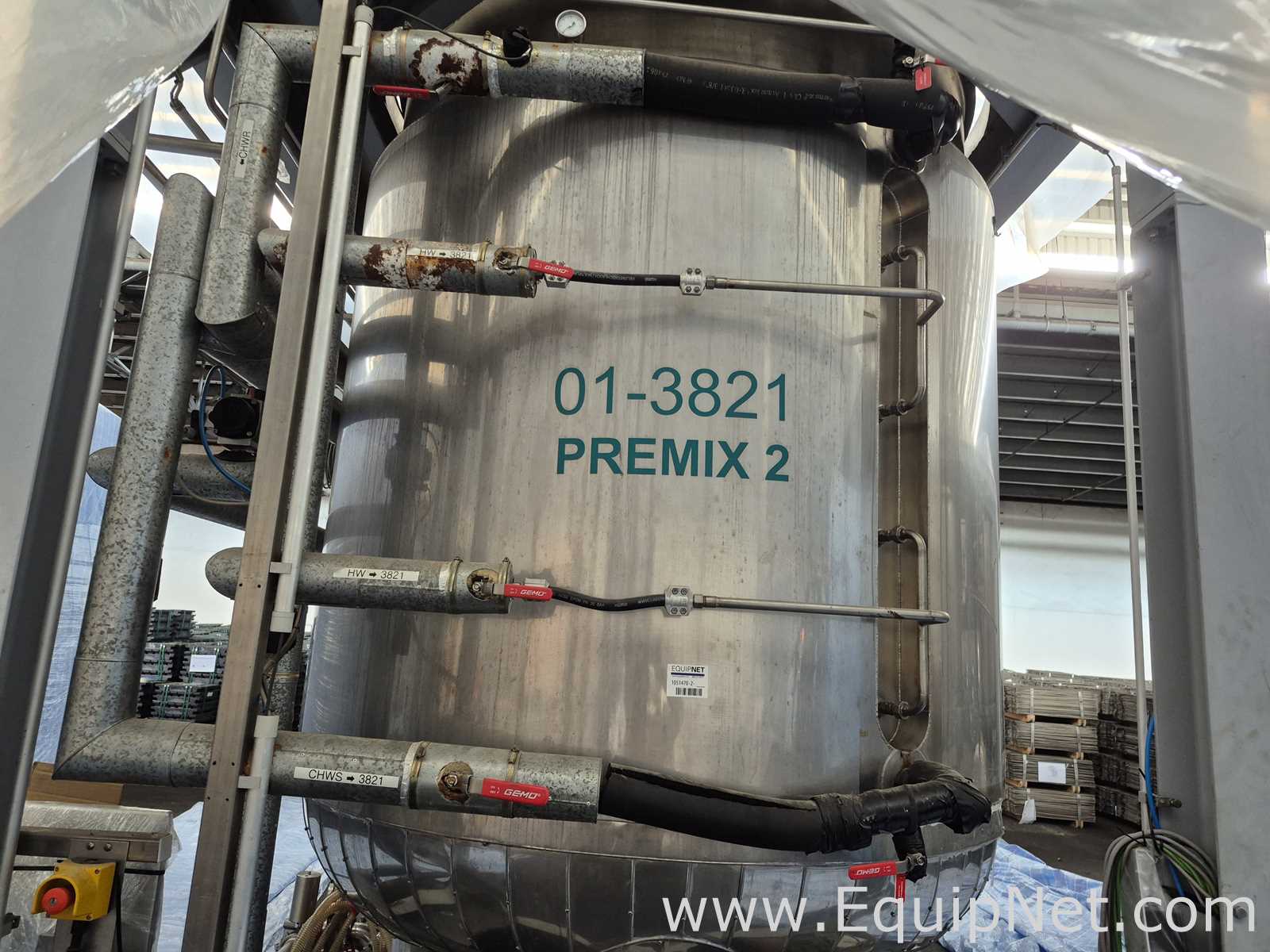 NETZSCH Industrial Premix Extension Skid 1-2 - Two 4,000 L Agitator Tanks, Maxshear Mixer and Pump