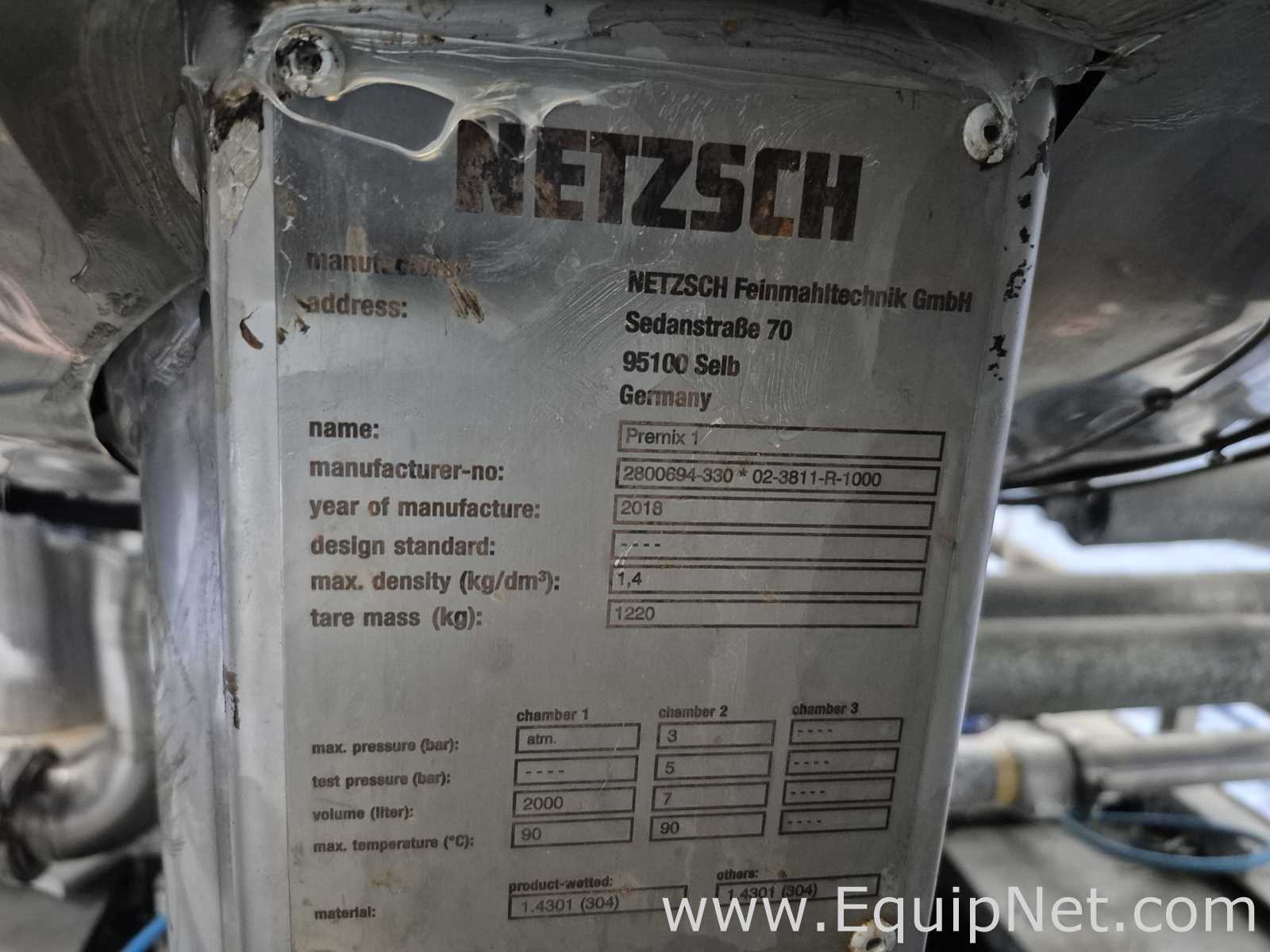 NETZSCH Industrial Premix Extension Skid 1-2 - Two 4,000 L Agitator Tanks, Maxshear Mixer and Pump