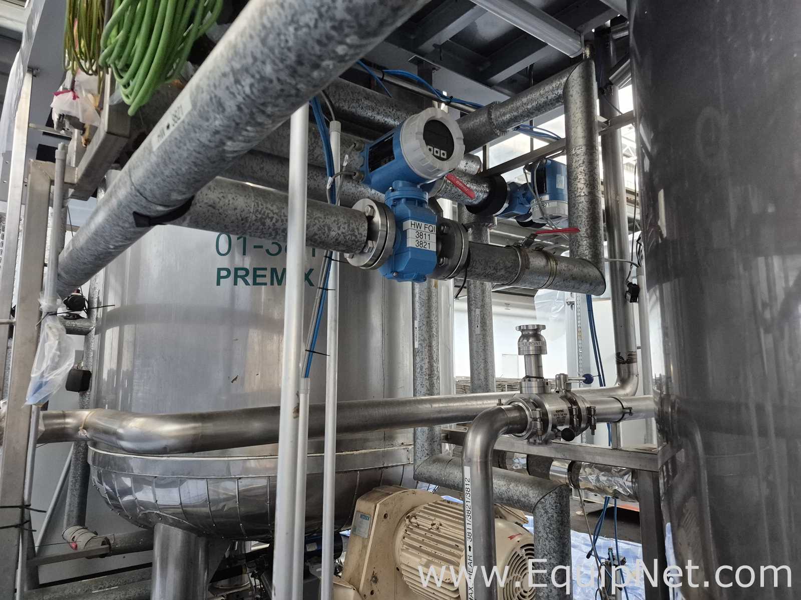 NETZSCH Industrial Premix Extension Skid 1-2 - Two 4,000 L Agitator Tanks, Maxshear Mixer and Pump