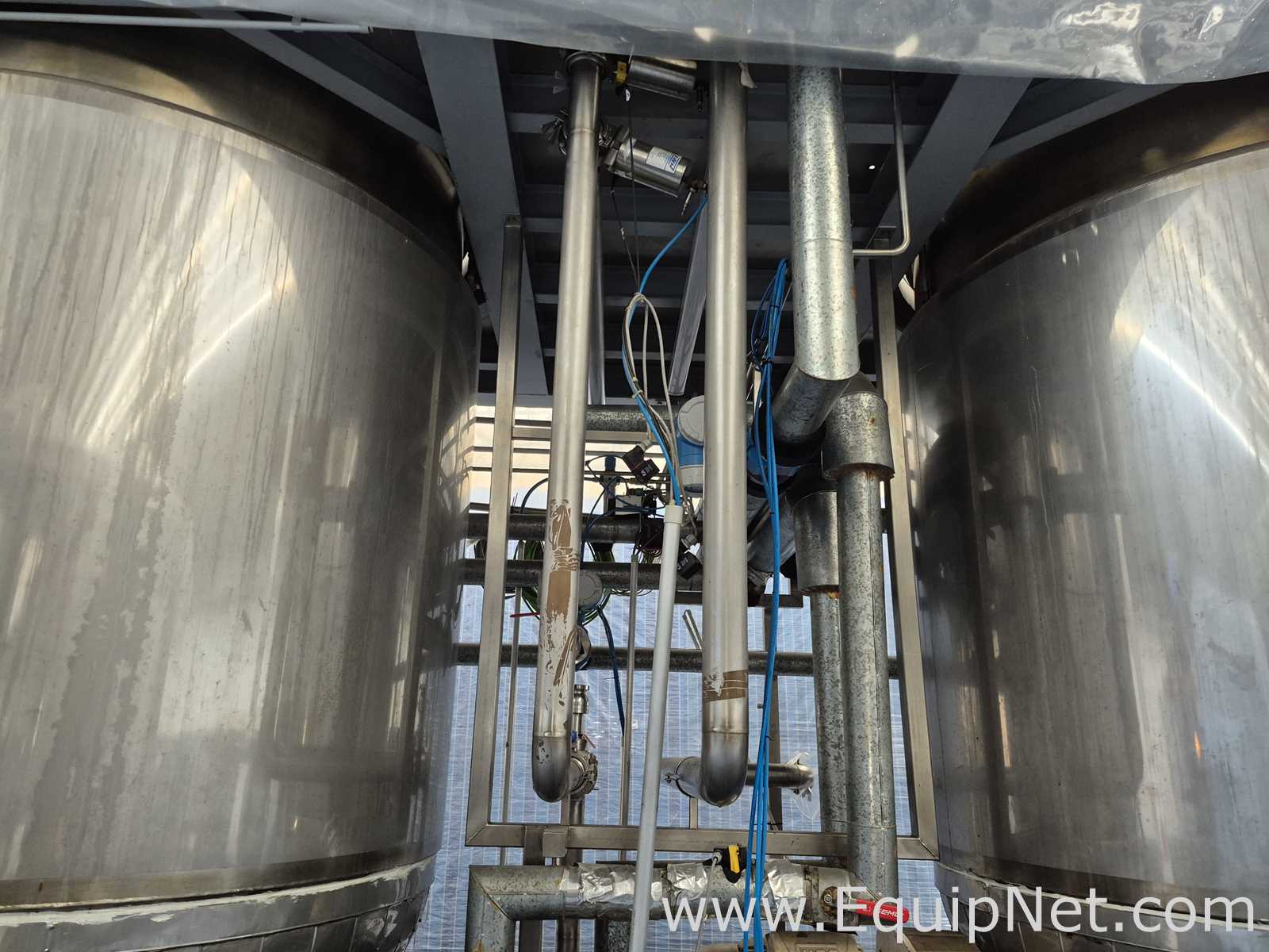 NETZSCH Industrial Premix Extension Skid 1-2 - Two 4,000 L Agitator Tanks, Maxshear Mixer and Pump