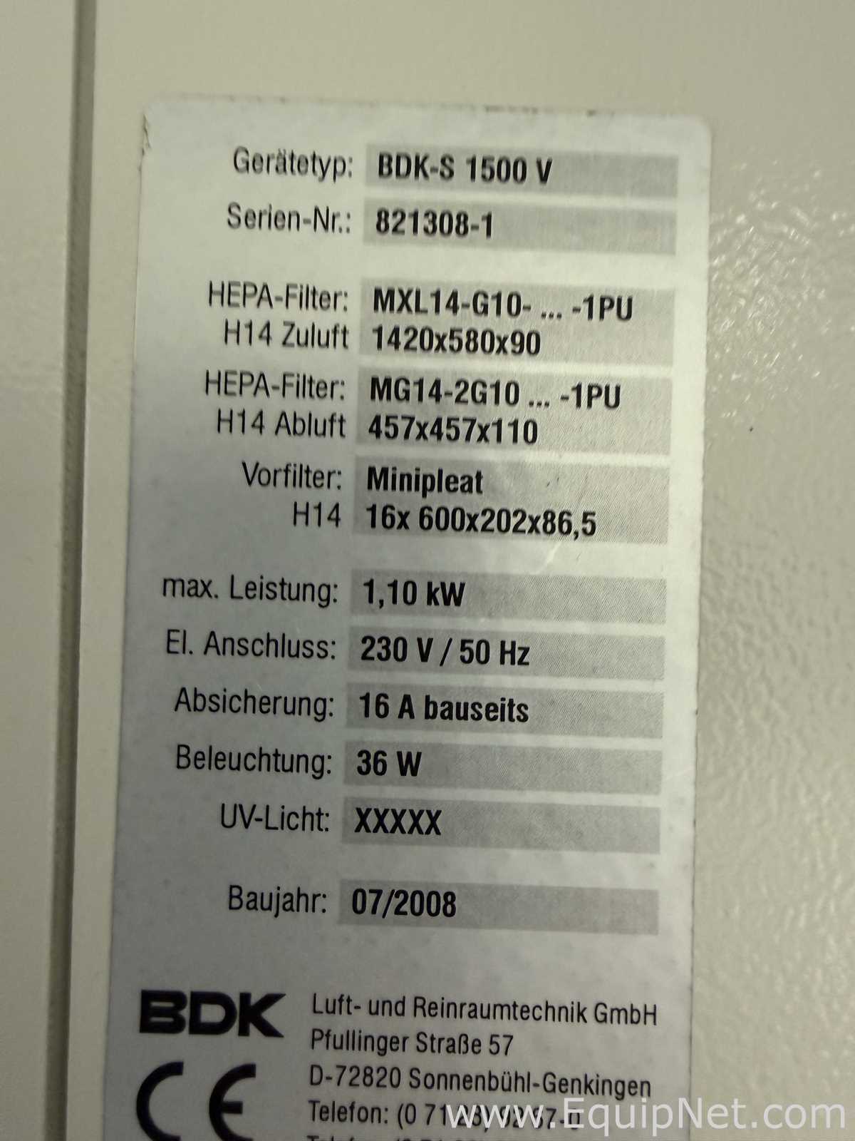 Cabina de Seguridad Biológica BDK S 1500V