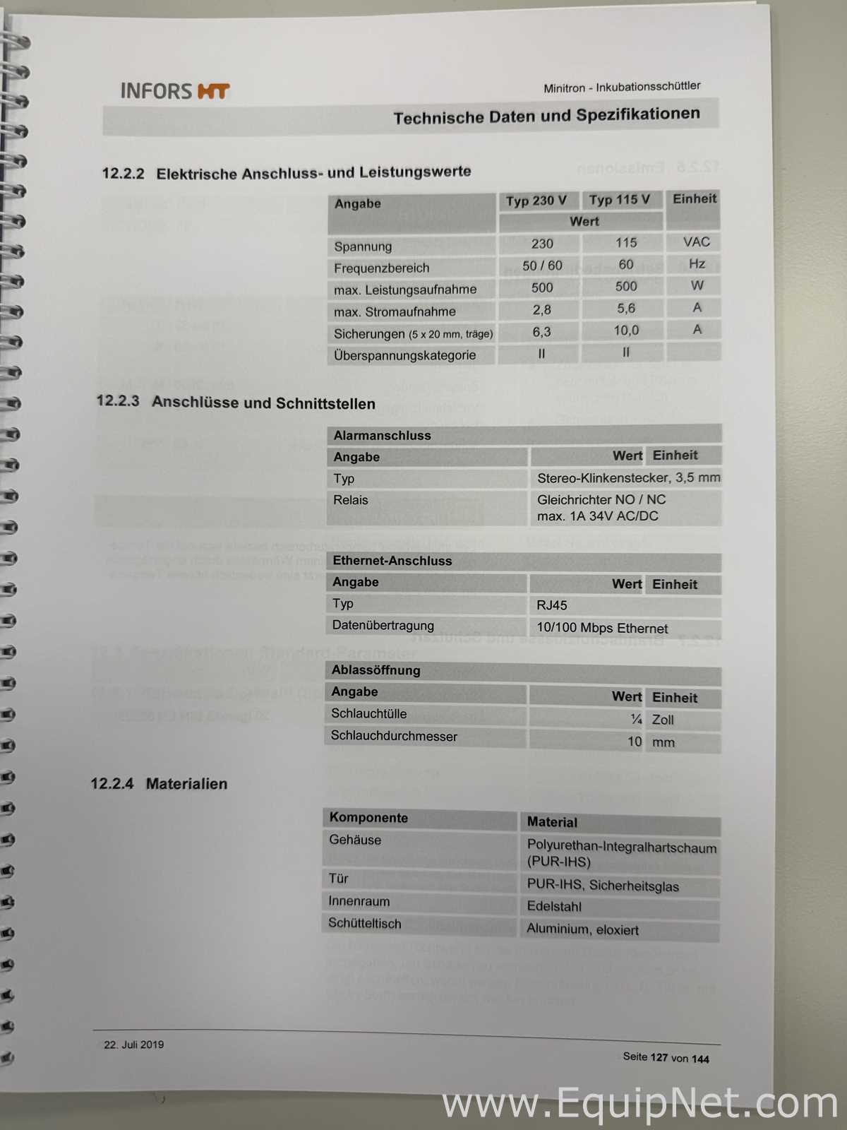 Agitador Infors HT Minitron