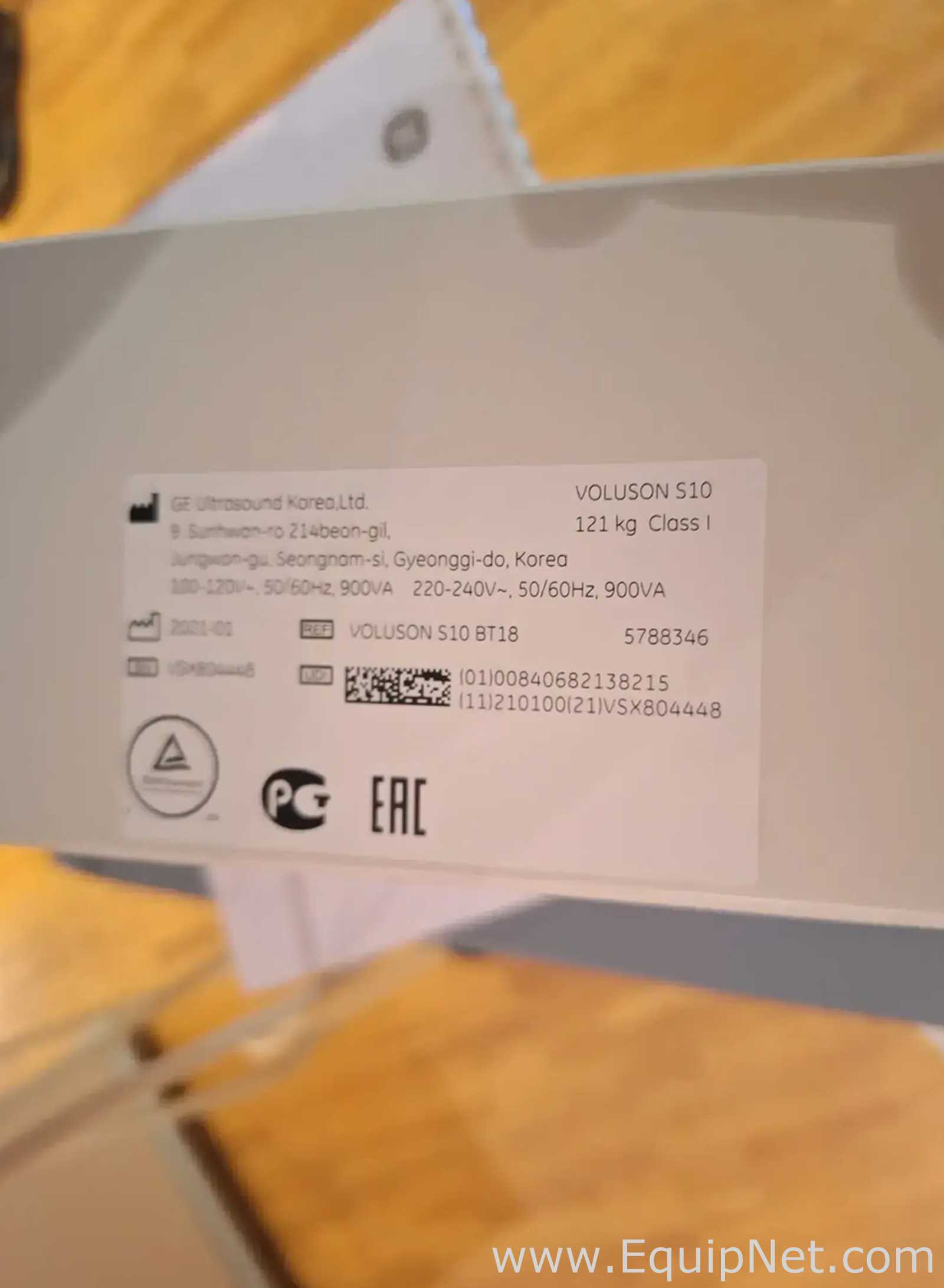 GE Voluson S10 Ultrasound System with Rab6-RS and IC9-RS Transducers