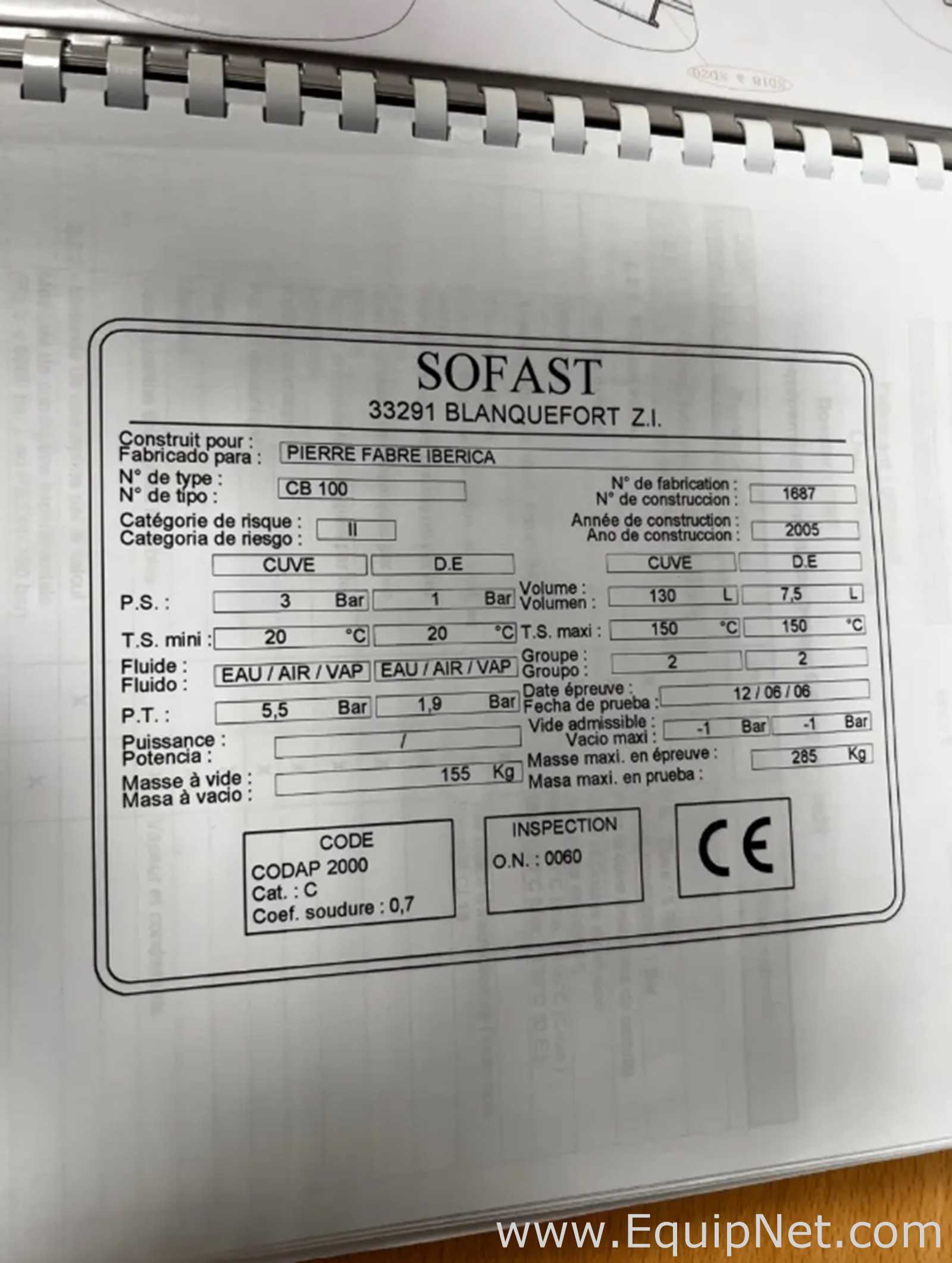 Reator aço inox Sofast CB 100
