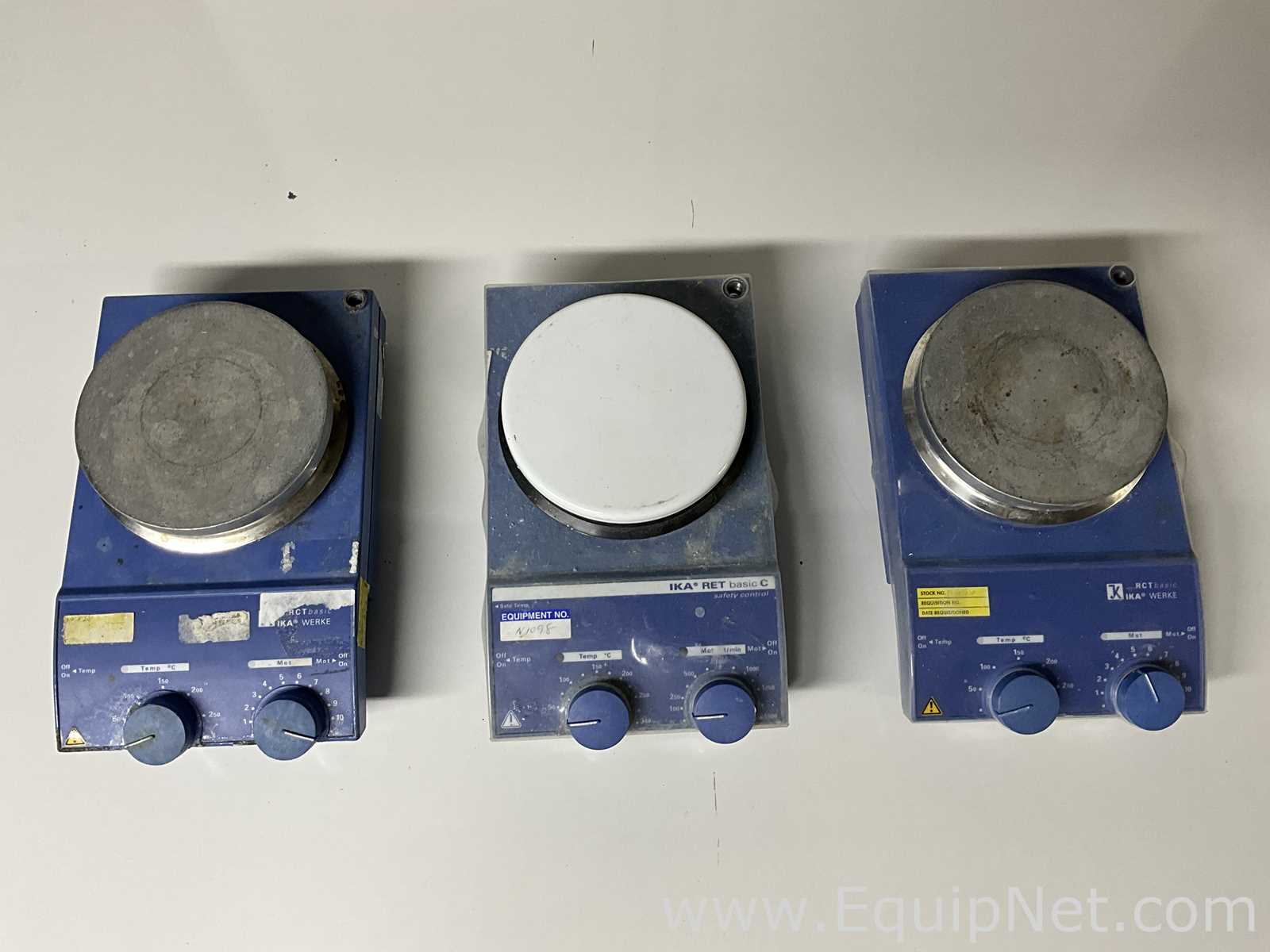 Lot of 3 Off IKA RCT BASIC Hot Plate Magnetic Stirrers