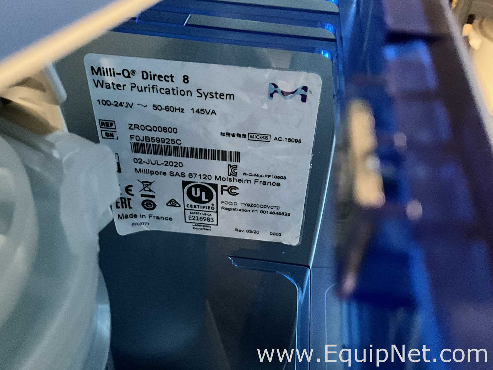 Millipore Milli-Q Direct 8 Laboratory Purified Water Generator with 30 Litre Storage Tank