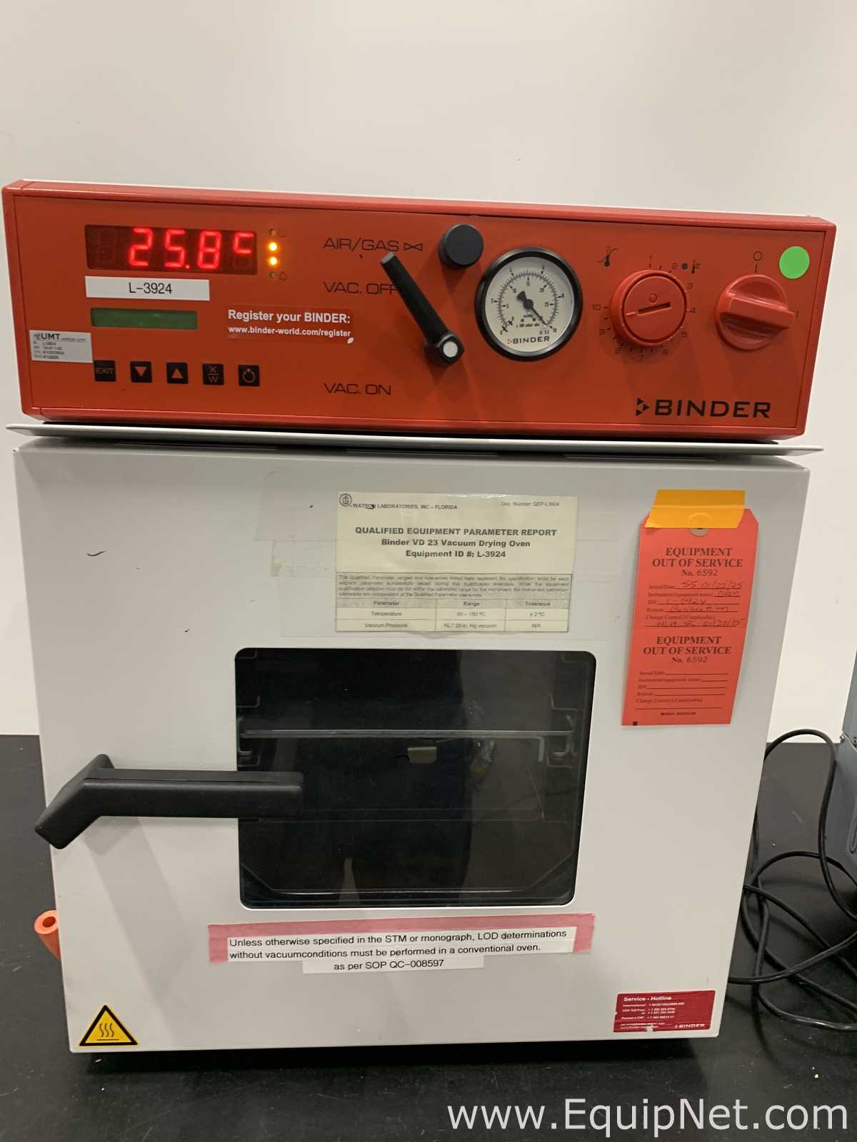 Binder VD 23 Vacuum Oven with Vacuum Pump