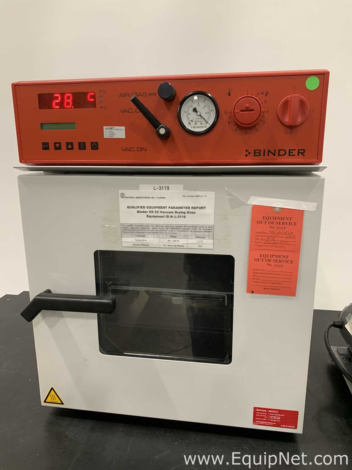 Binder VD 23 Vacuum Oven with Vacuum Pump