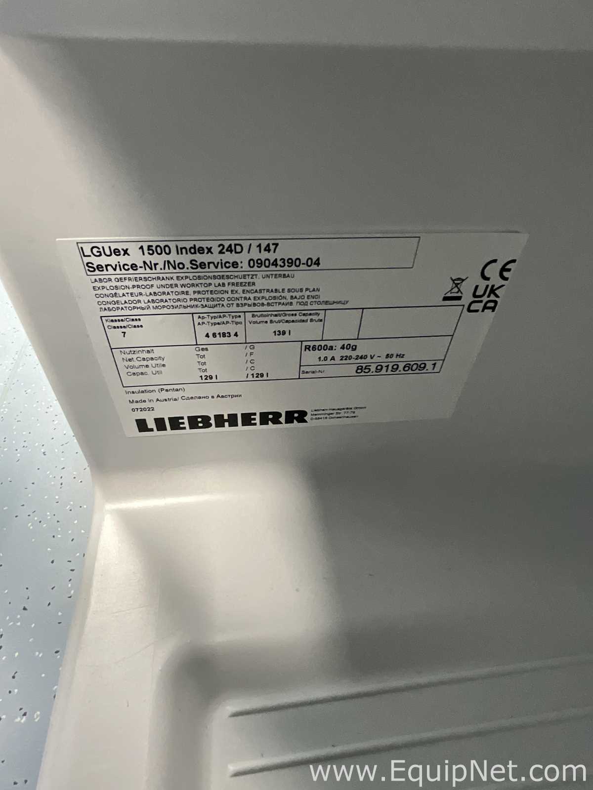 Congelador Liebherr LGUex 1500.  129 Litros