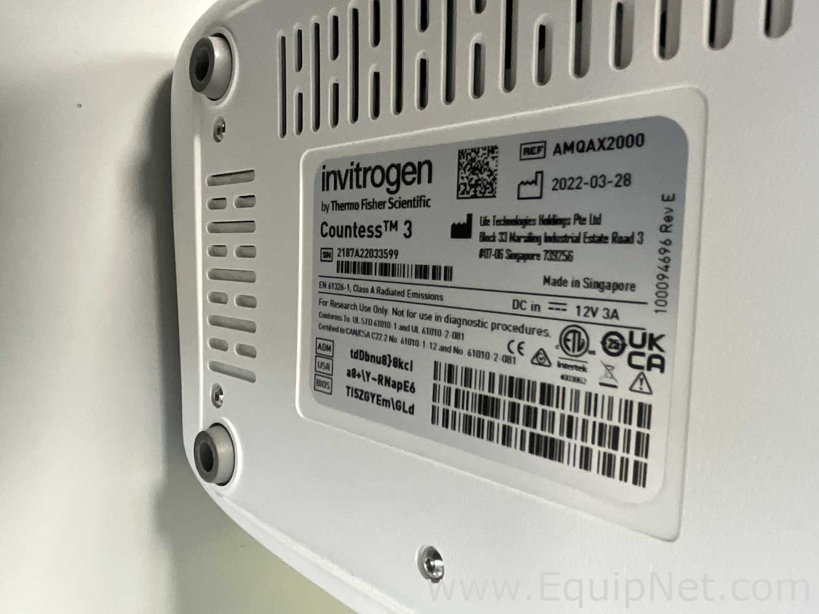 Thermo Fisher Scientific Invitrogen Countess 3 Cell Counter