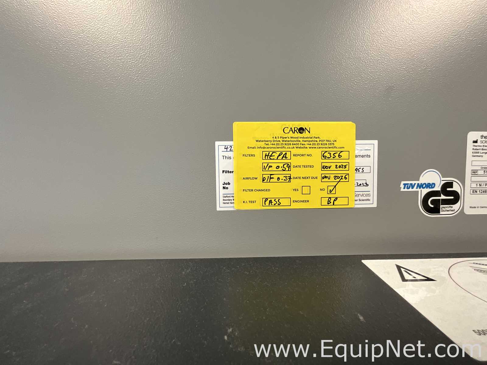 Thermo Scientific Herasafe 2025 1.8 Class II Biological Safety Cabinet