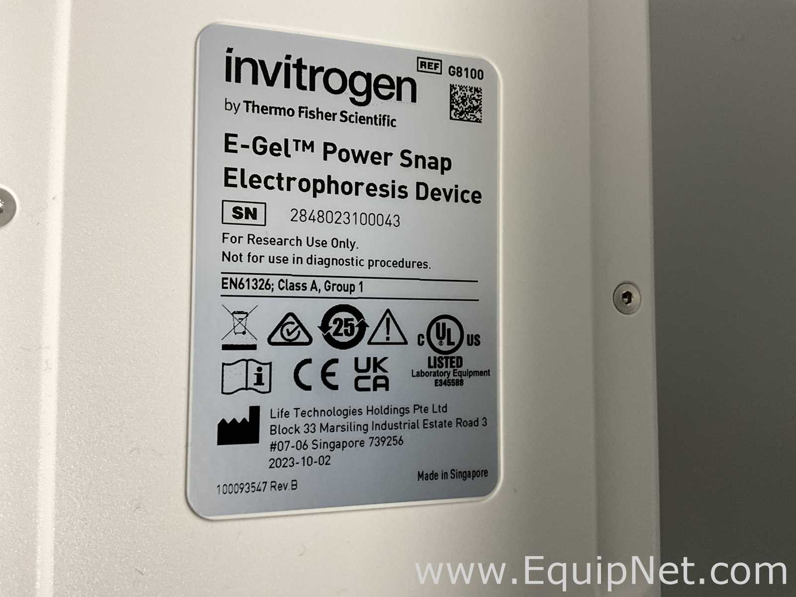 Invitrogen E-Gel Power Snap Electrophoresis with Power Snap Camera