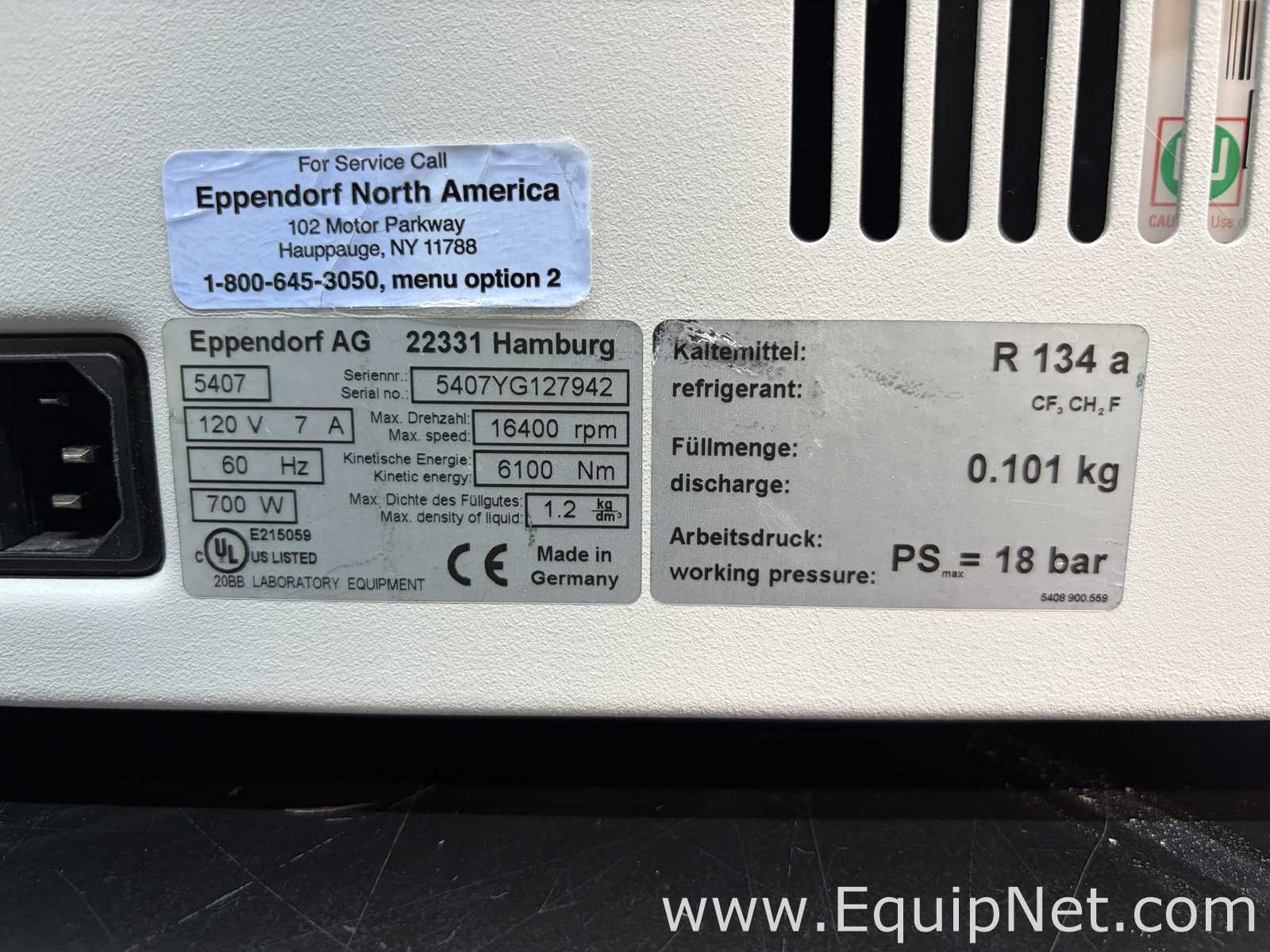 Eppendorf 5417 R Refrigerated Centrifuge