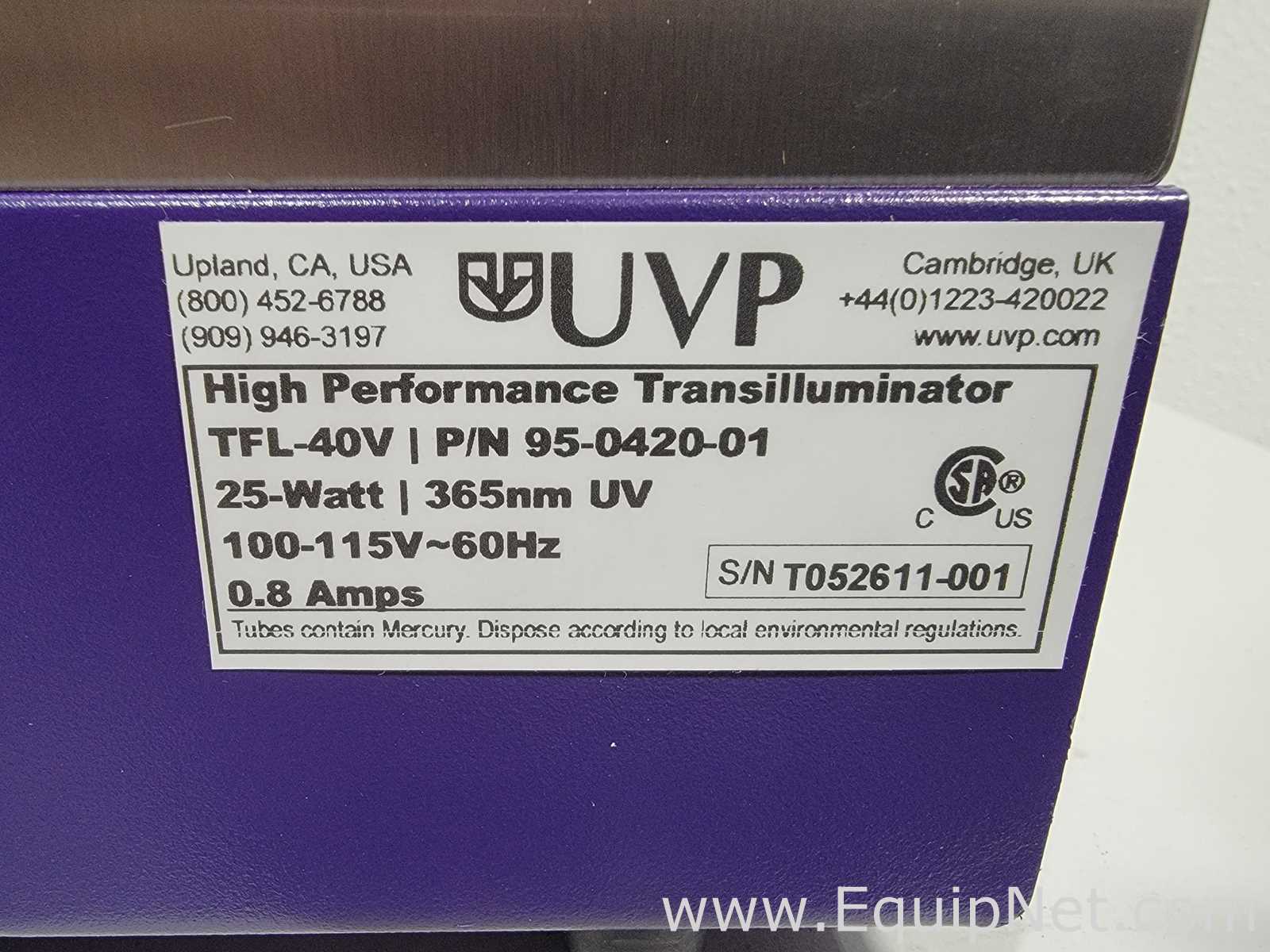 Equipamentos Laboratoriais Diversos UVP TFL-40