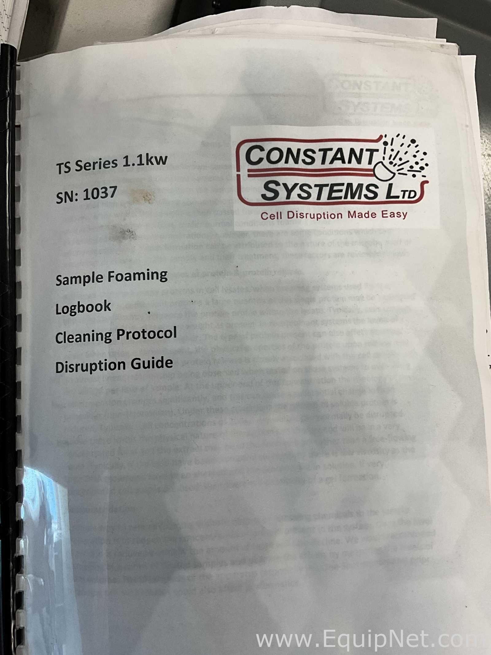 Constant Systems Ltd TS5/40/AE/6A Cell Disruptor with Chiller
