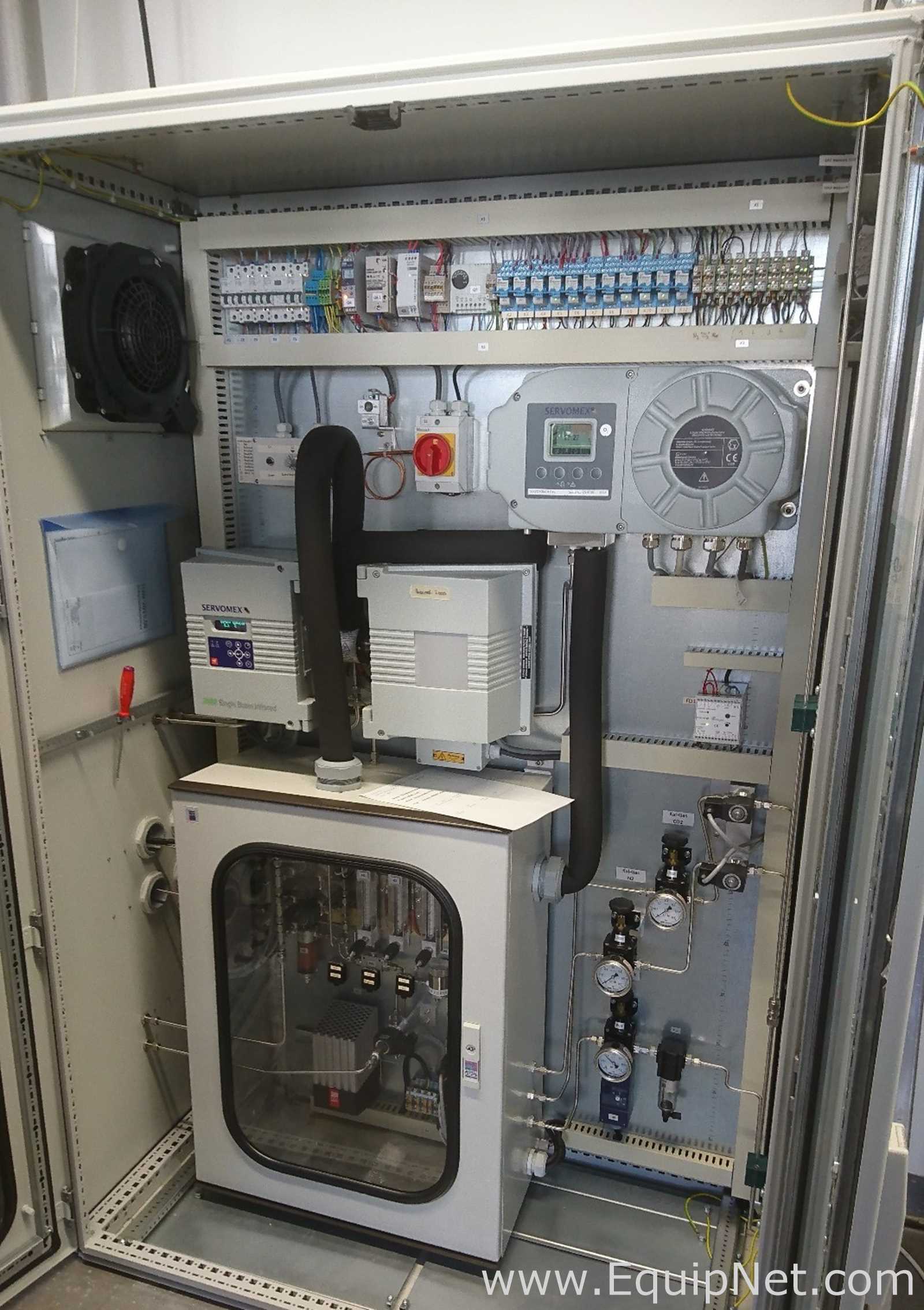 Dr. Marino Muller AG Gas Analysis System for Bio-Reactors with Servomex O2 and CO2 Analyzers