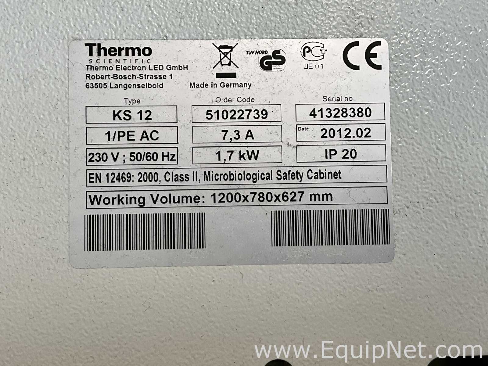 Thermo Scientific Herasafe KS 12 Height Adjustable Class II Biological Safety Cabinet