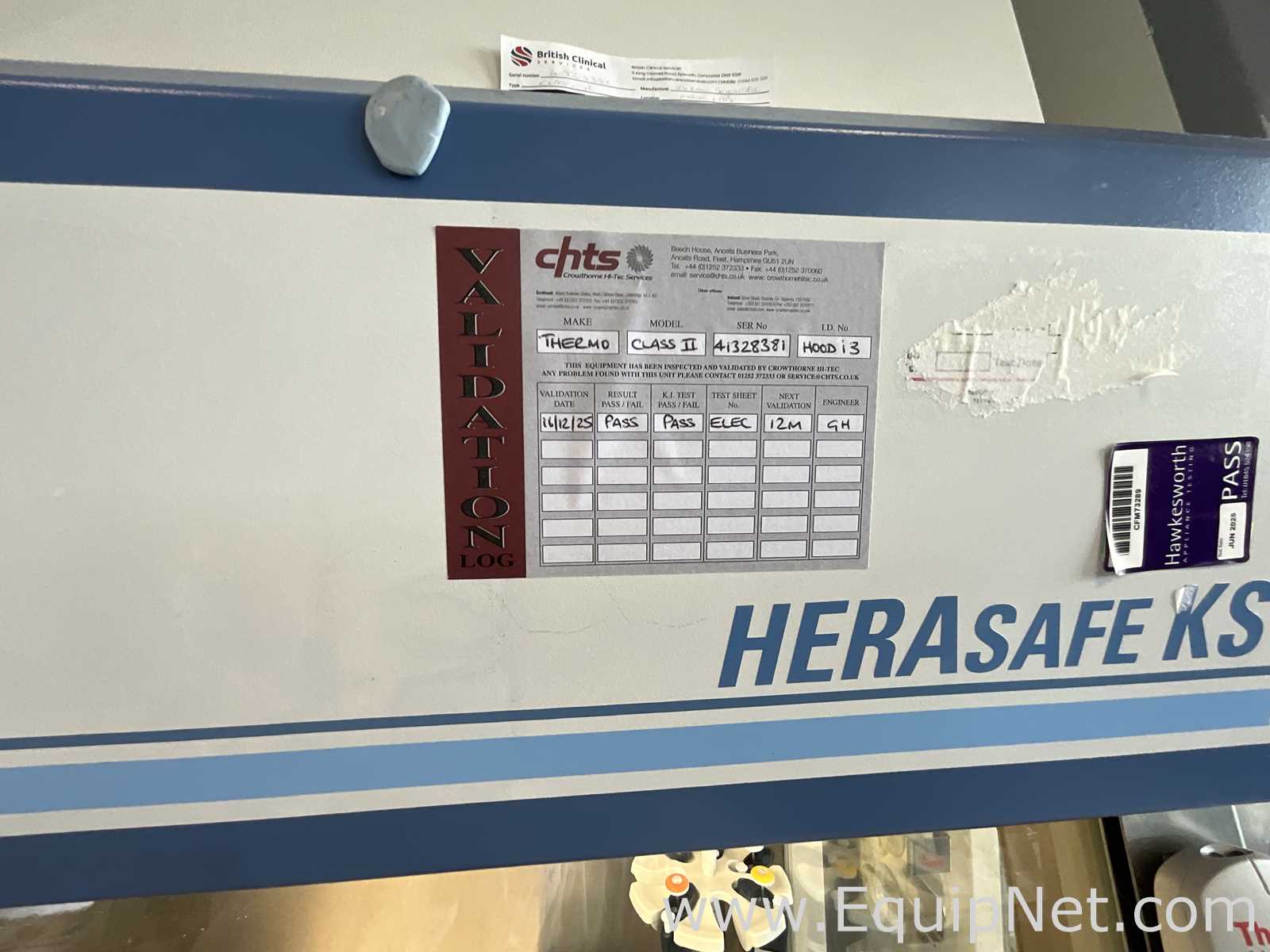 Thermo Scientific Herasafe KS 12 Bench Top Class II Biological Safety Cabinet