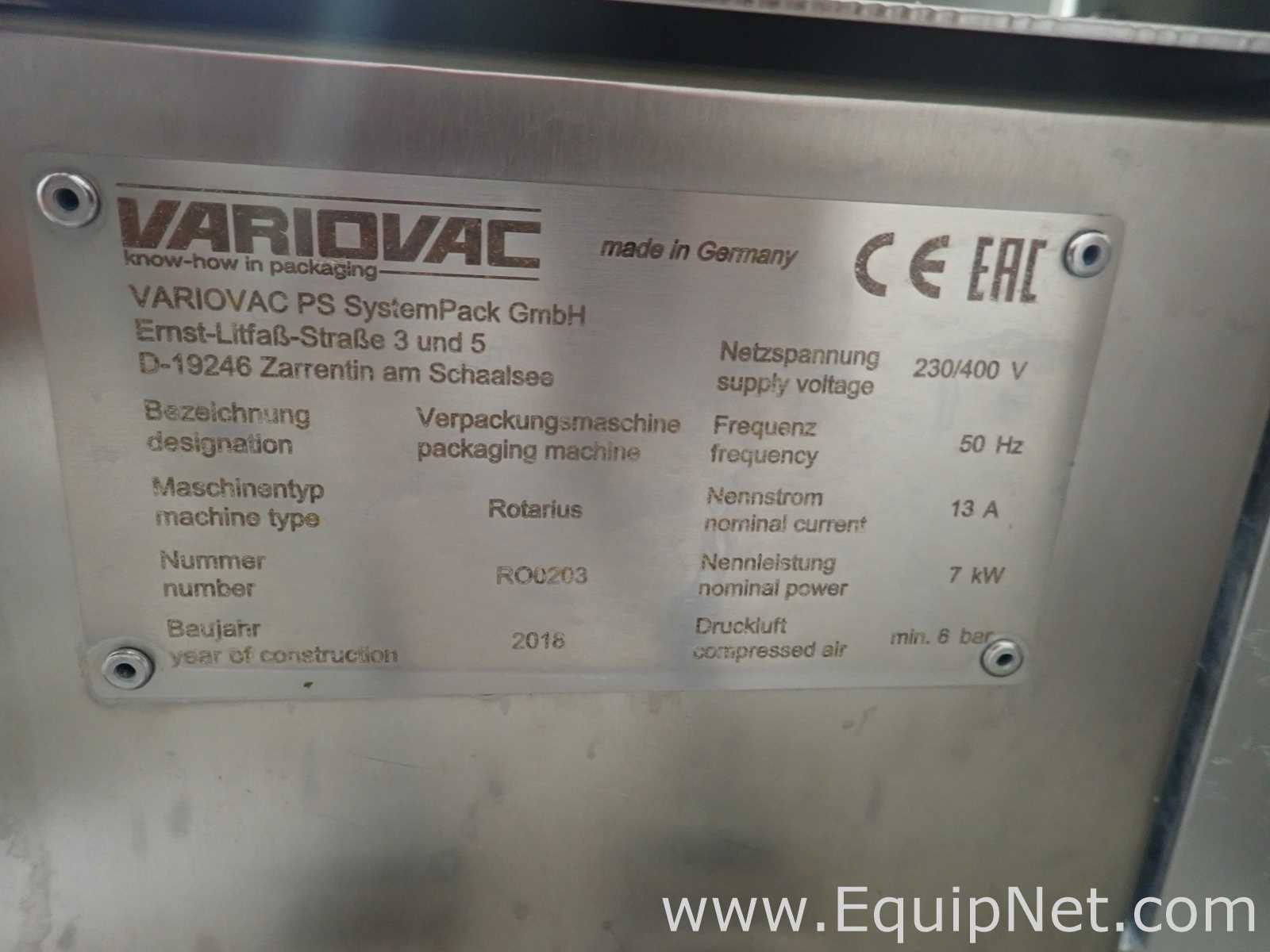 Variovac Rotarius Tray Sealer