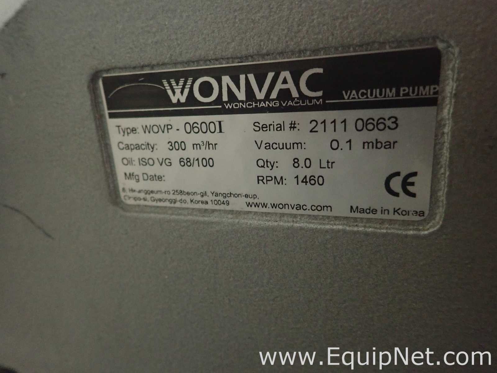 Wonchang Vacuum Wonvac WOVP-0600I Vacuum Pump