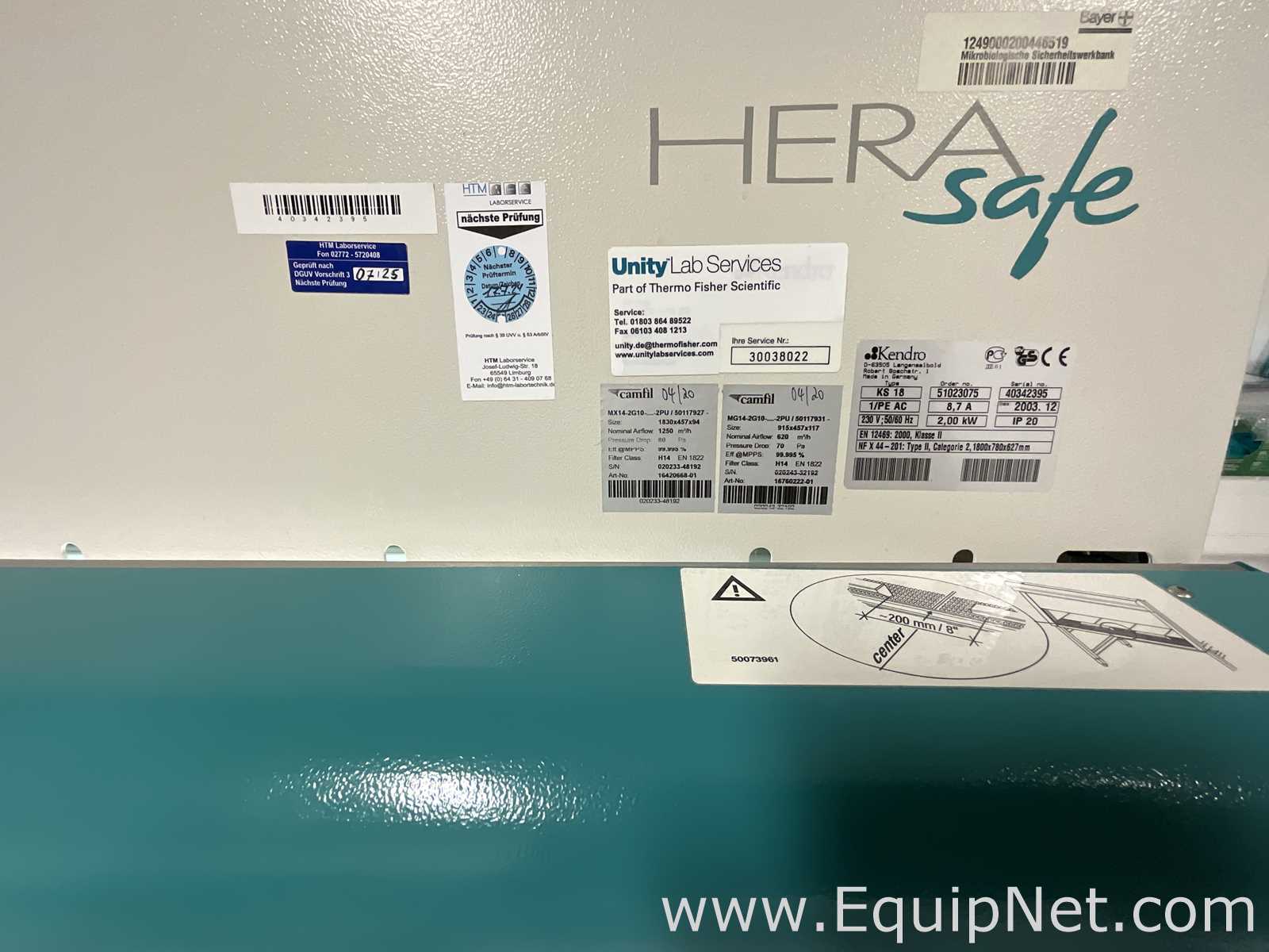 Kendro Herasafe KS18 Fume Hood