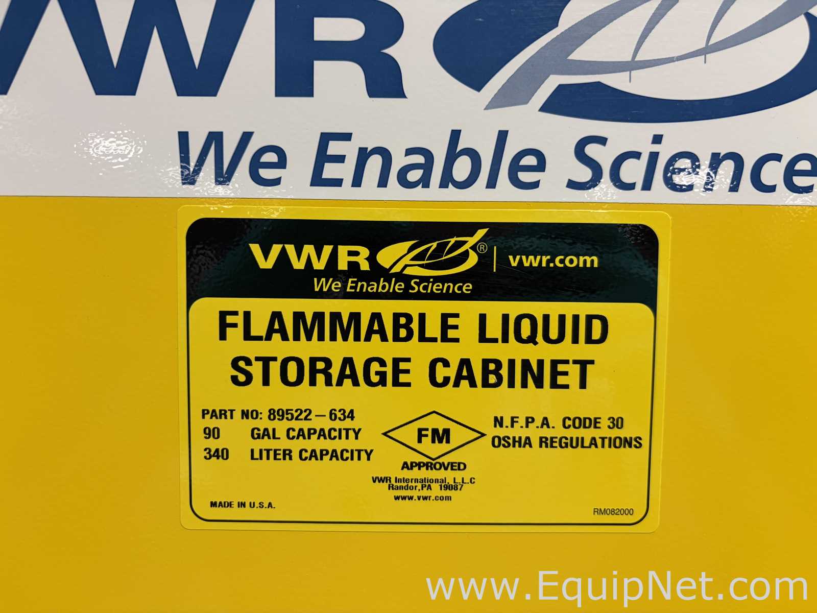 VWR 89522-634 90 Gal. Flammable Storage Cabinet