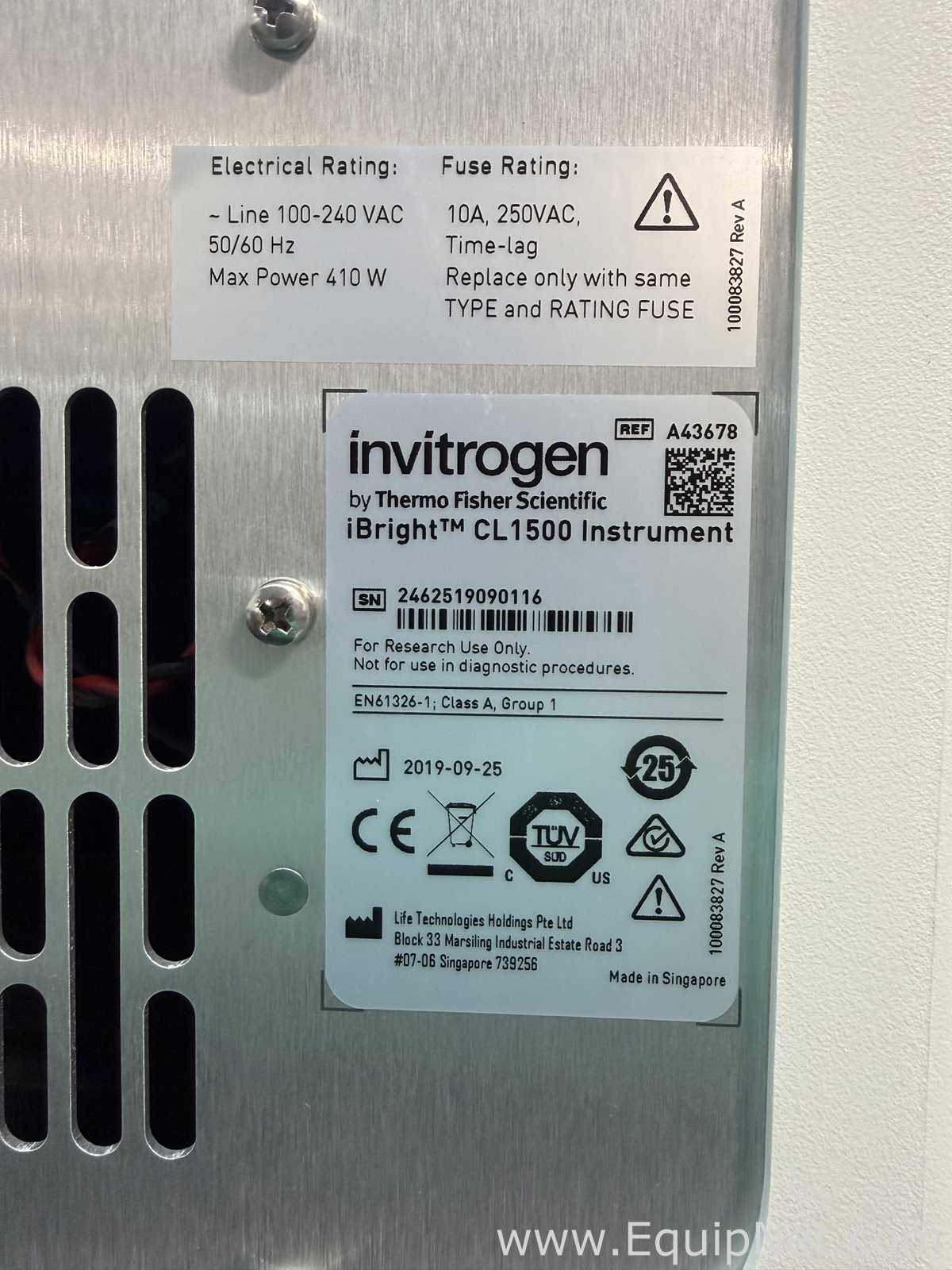Generador de Imágenes Invitrogen iBright CL1500