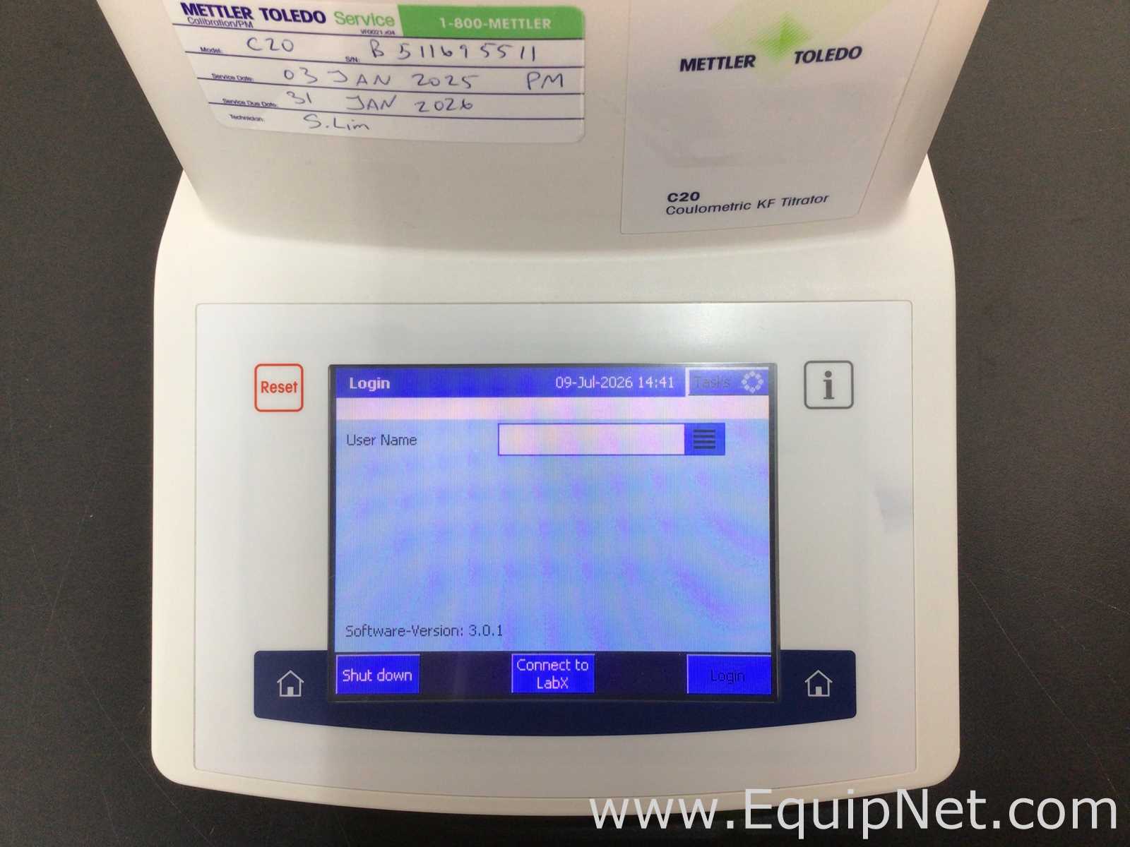 Mettler Toledo C20 Coulometric KF Titrator