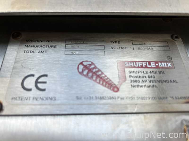 Shuffle Mix Portable Stainless Steel High Sheer Mixer 250L Capacity