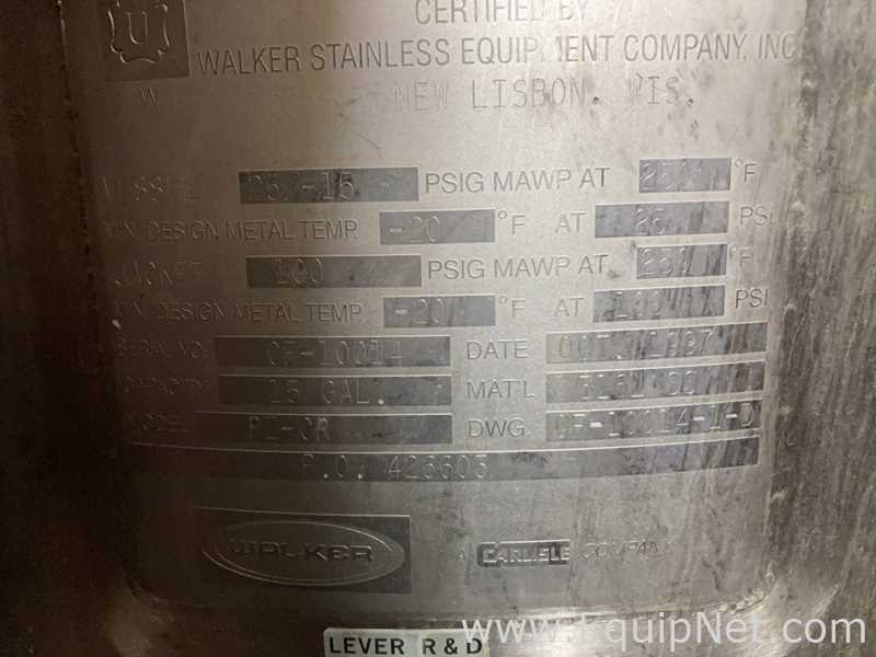 Marmita de Acero Inoxidable Acero inoxidable Walker Stainless Equipment Company, Inc. PZ-CR.  15 Galones
