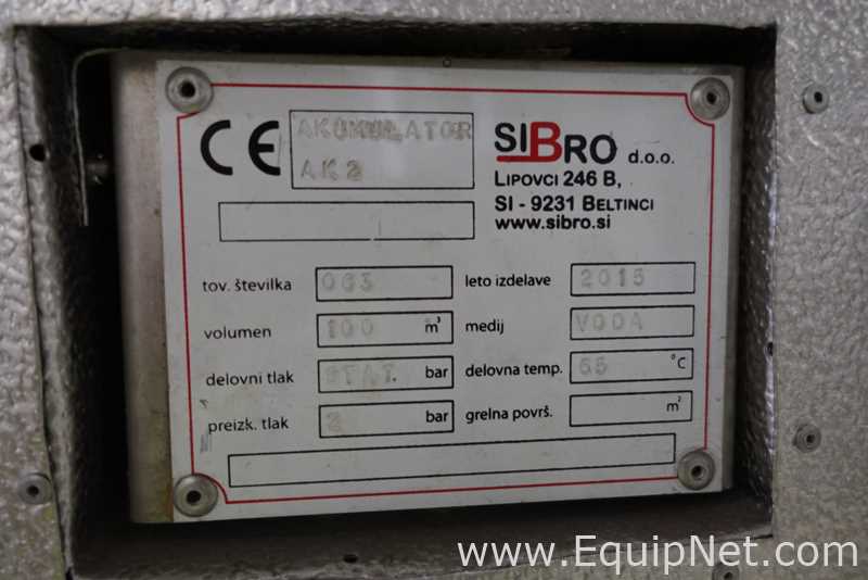 Sibro AK2 Akumulator 1000 HL - 852 bbl Tanque Vertical De Acero Inoxidable