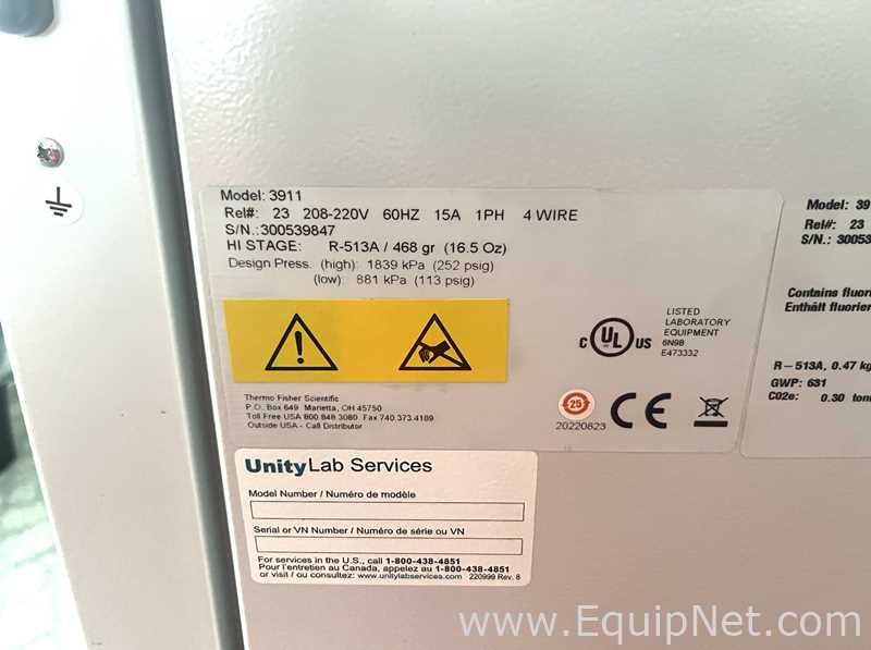 Cámara Ambientales y de Estabilidad Thermo Scientific 3911. Sin usar