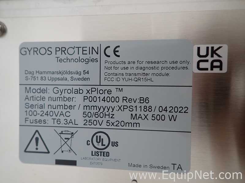 Analizador para Immunoensayo Gyros Protein Technologies Gyrolab xPlore
