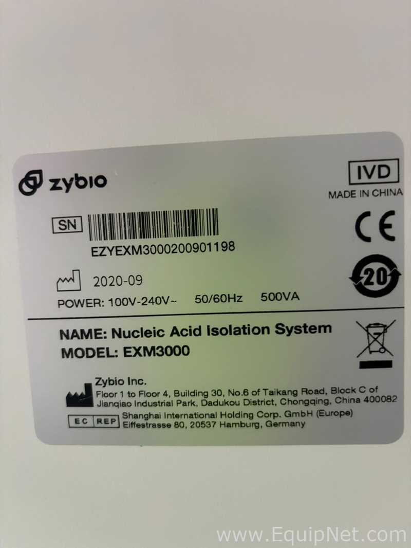 Sistema de Aislamiento de Acido Nucleico marca Zybio modelo EXM3000