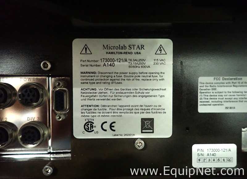 Manejadora de Líquidos Hamilton Microlab Star