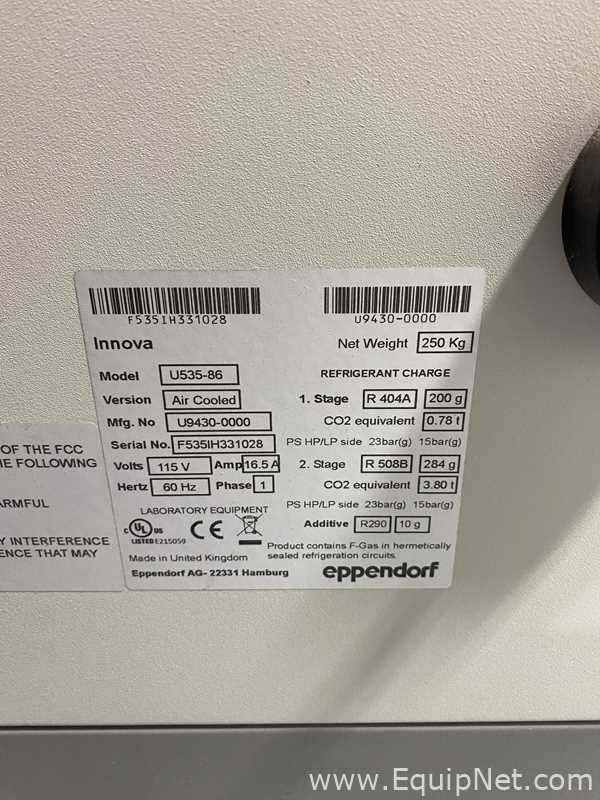 Freezer Eppendorf U535-86
