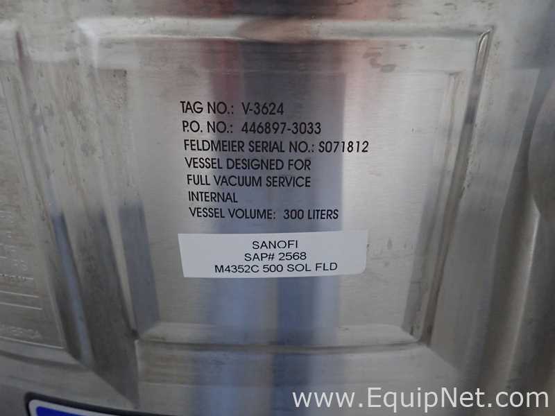 Tanque aço inox Feldmeier Equipment Inc. 