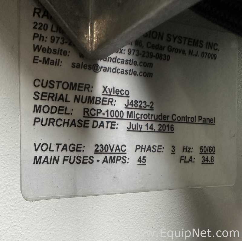 Randcastle Extrusion Systems, Inc. RCP-1000 Microtruder Extruder