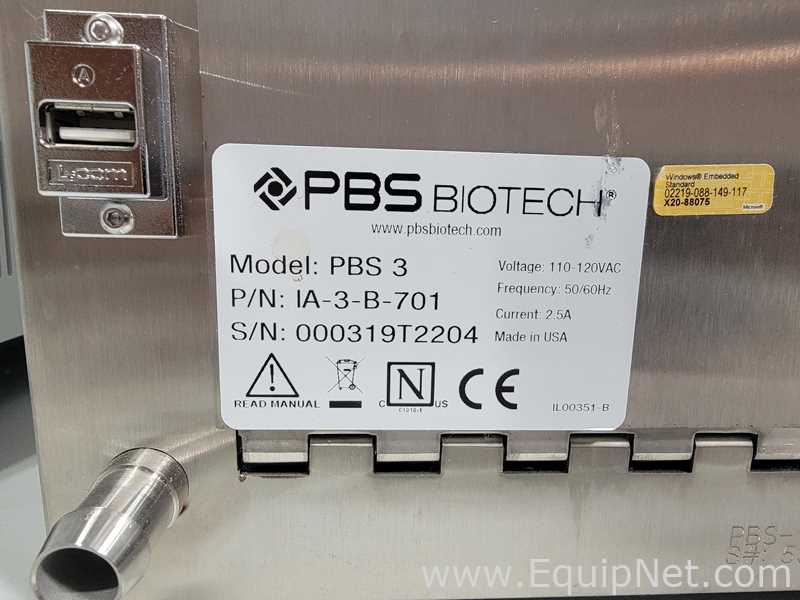 PBS Biotech PBS 3 Vertical Wheel Bioreactor